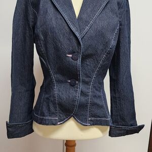 Nicole Indigo Denim Blazer